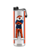 Auburn 22oz Mascot Bottle by gametimesidekicks, clear plastic water bottle with Auburn mascot design and sports team branding.