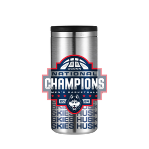 UConn Stainless Steel Skinny Can Koozie - 2024 National Champions