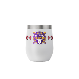 LSU 12oz Stemless Baseball Tumbler - National Champs 2023