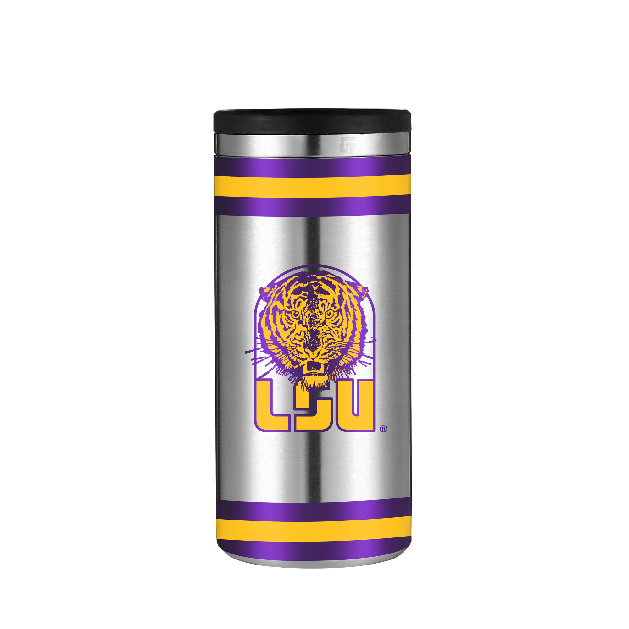 LSU Vault Collection Stainless Steel Skinny Can Koozie