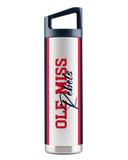 Ole Miss 22oz White Bottle
