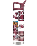 Mississippi State 22oz College Vault bottle by gametimesidekicks with a white design and team logo on the front.