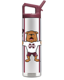 Mississippi State 22oz mascot bottle by gametimesidekicks showing a clear plastic bottle with Mississippi State logo and mascot graphic.