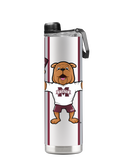 Mississippi State 22oz mascot bottle by gametimesidekicks, white stainless steel with MS State mascot logo.
