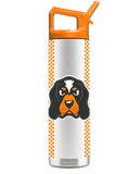 Tennessee 22oz mascot water bottle by gametimesidekicks, featuring the team's logo and mascot design on a clear sports bottle.