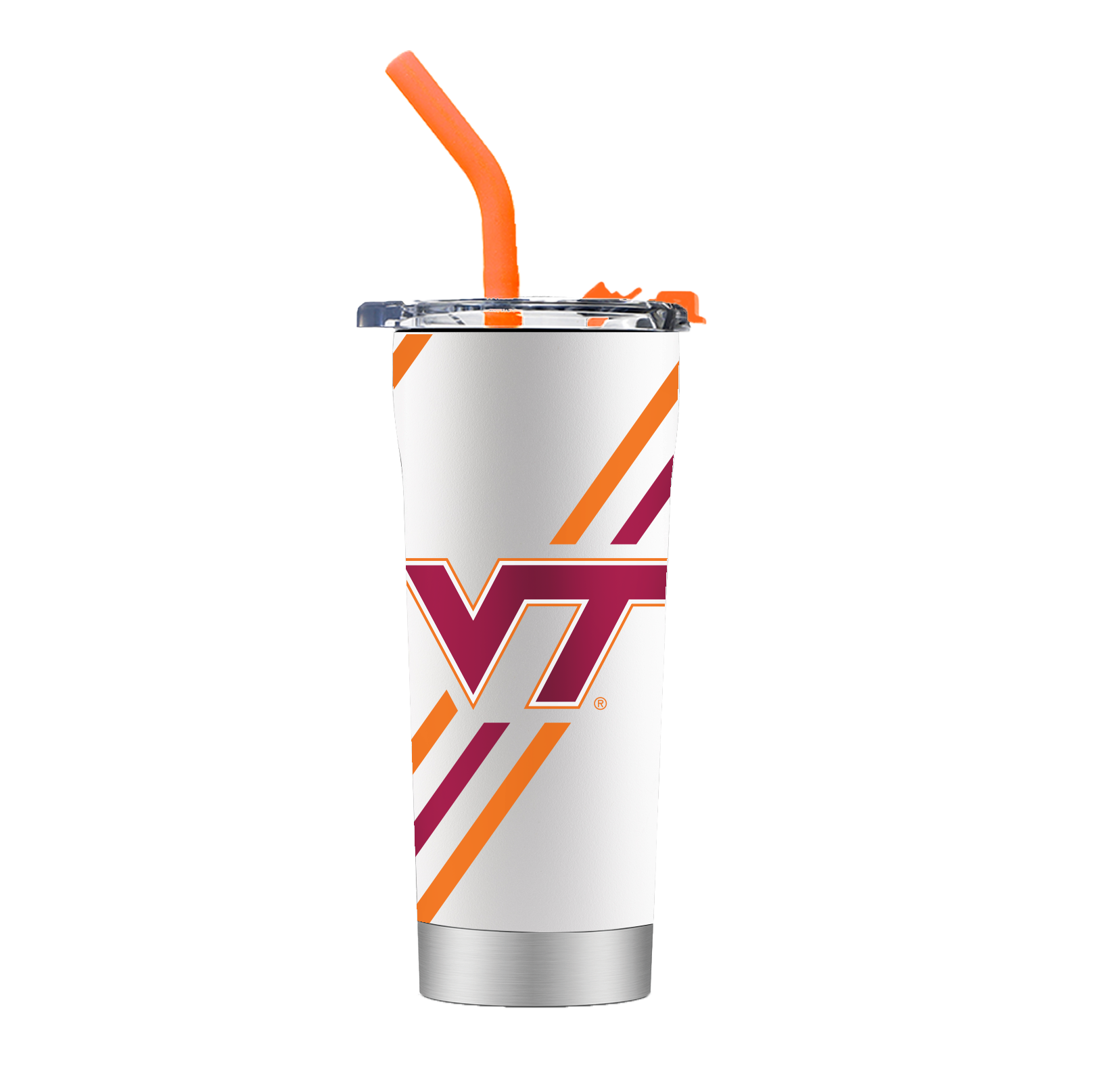Virginia Tech White Straw Tumbler