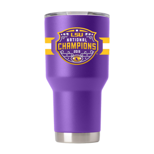 LSU 30oz Purple National Champs Stainless Steel Tumbler