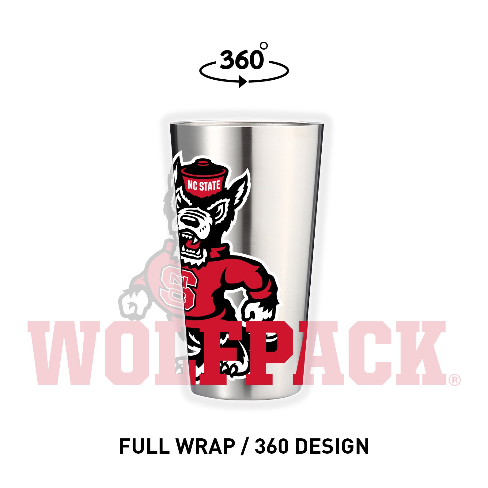 NC State 16oz Stainless Pint