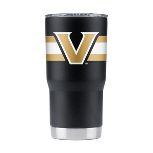 Vanderbilt 20oz Black Stripes Tumbler