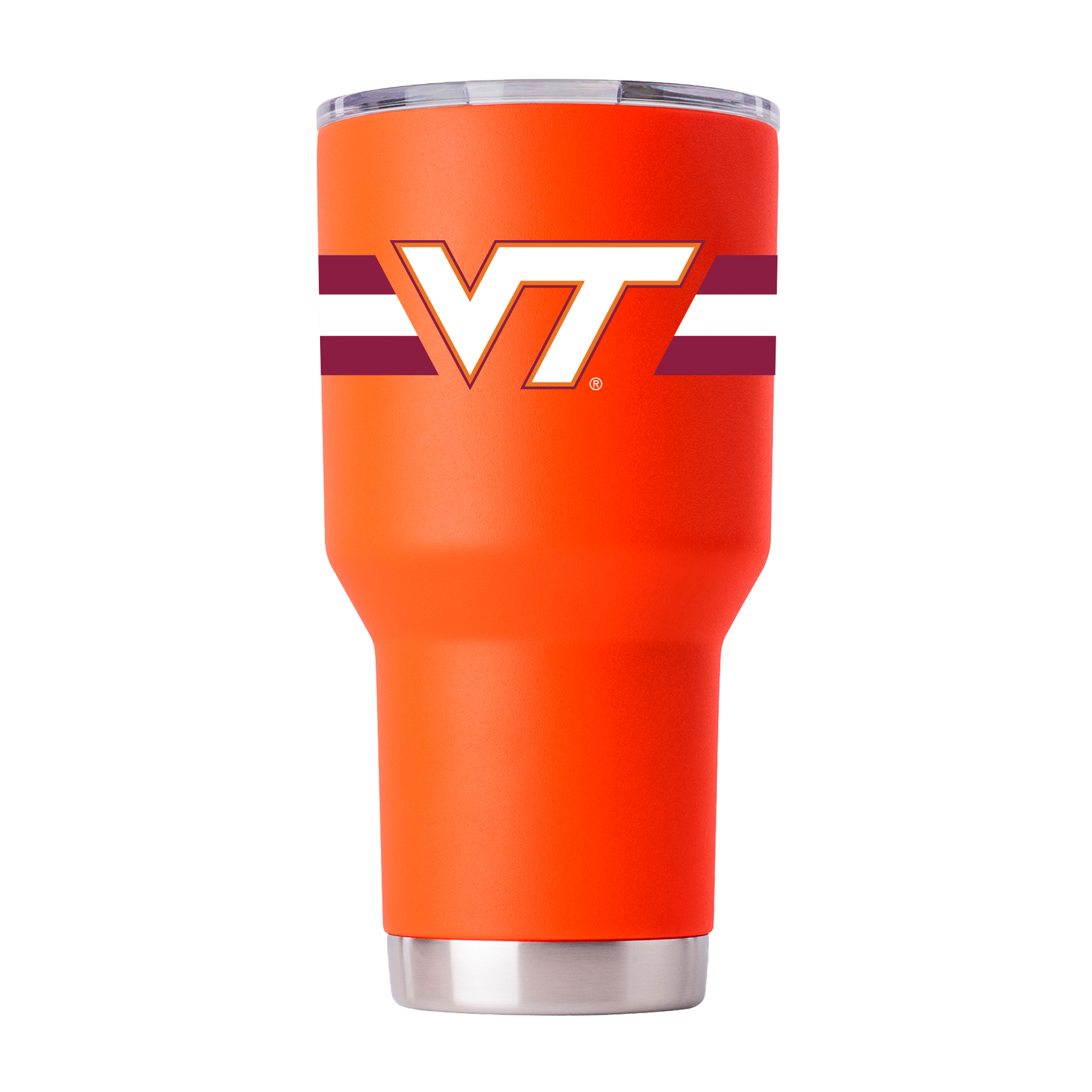 Virginia Tech 30oz Orange Tumbler w- Stripes