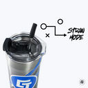 a picture of a cup with a straw in it