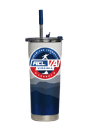 American Cornhole League "ACL Virginia" State Landscape White Straw Tumbler