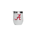 Gray Alabama 12oz stemless tumbler with logo wrap by gametimesidekicks, showcasing the sleek, durable design.