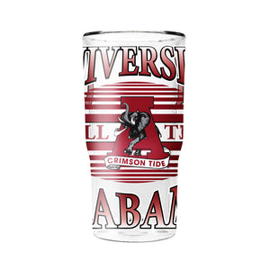 Alabama 16oz College Vault 2-Pack Glass Tumblers