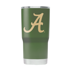 Alabama 20oz Olive Green Tumbler - American Flag Design