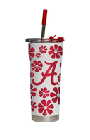 Alabama Straw Tumbler Retro Floral