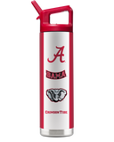 Back view of Alabama 22oz mascot bottle by gametimesidekicks, featuring the team's mascot design on a clear 22-ounce bottle.