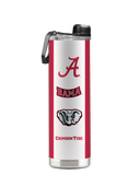 Alabama 22oz mascot water bottle by gametimesidekicks, featuring team logo and mascot design on a clear plastic bottle.