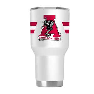 Alabama 30oz College Vault White Tumbler