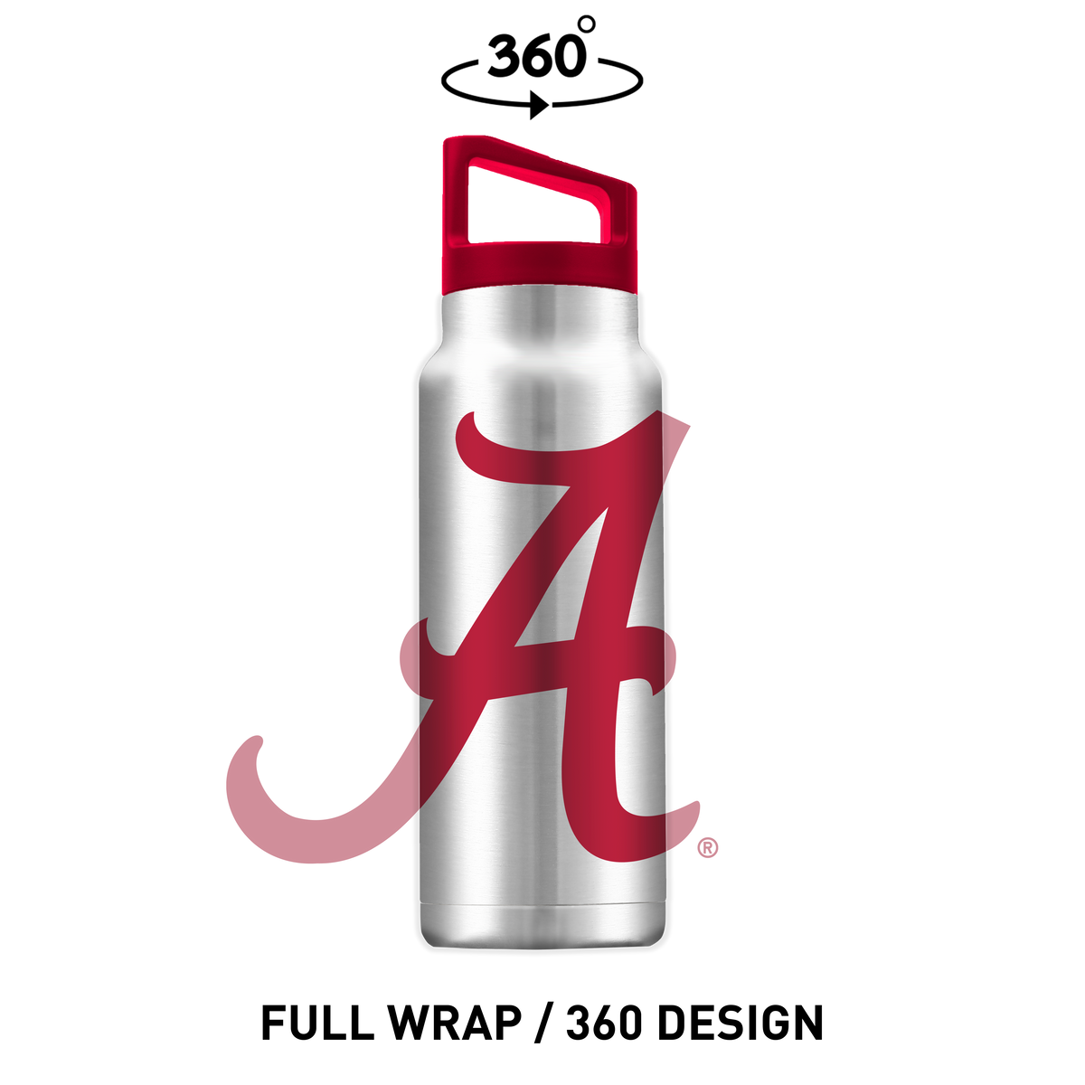 Alabama Crimson Tide 22oz. Stainless Steel Water Bottle