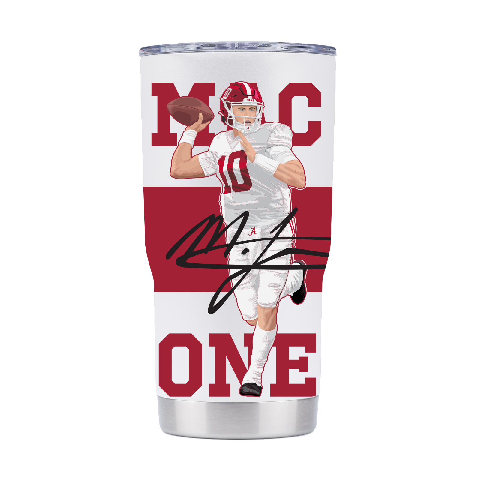 Mac Jones 20oz White Tumbler