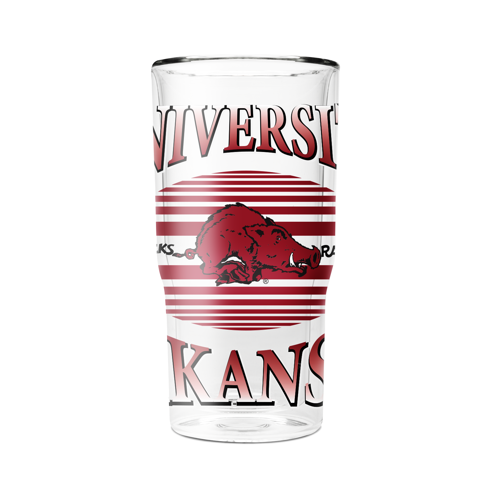 Arkansas College Vault 16oz 2-Pack Glass Tumblers