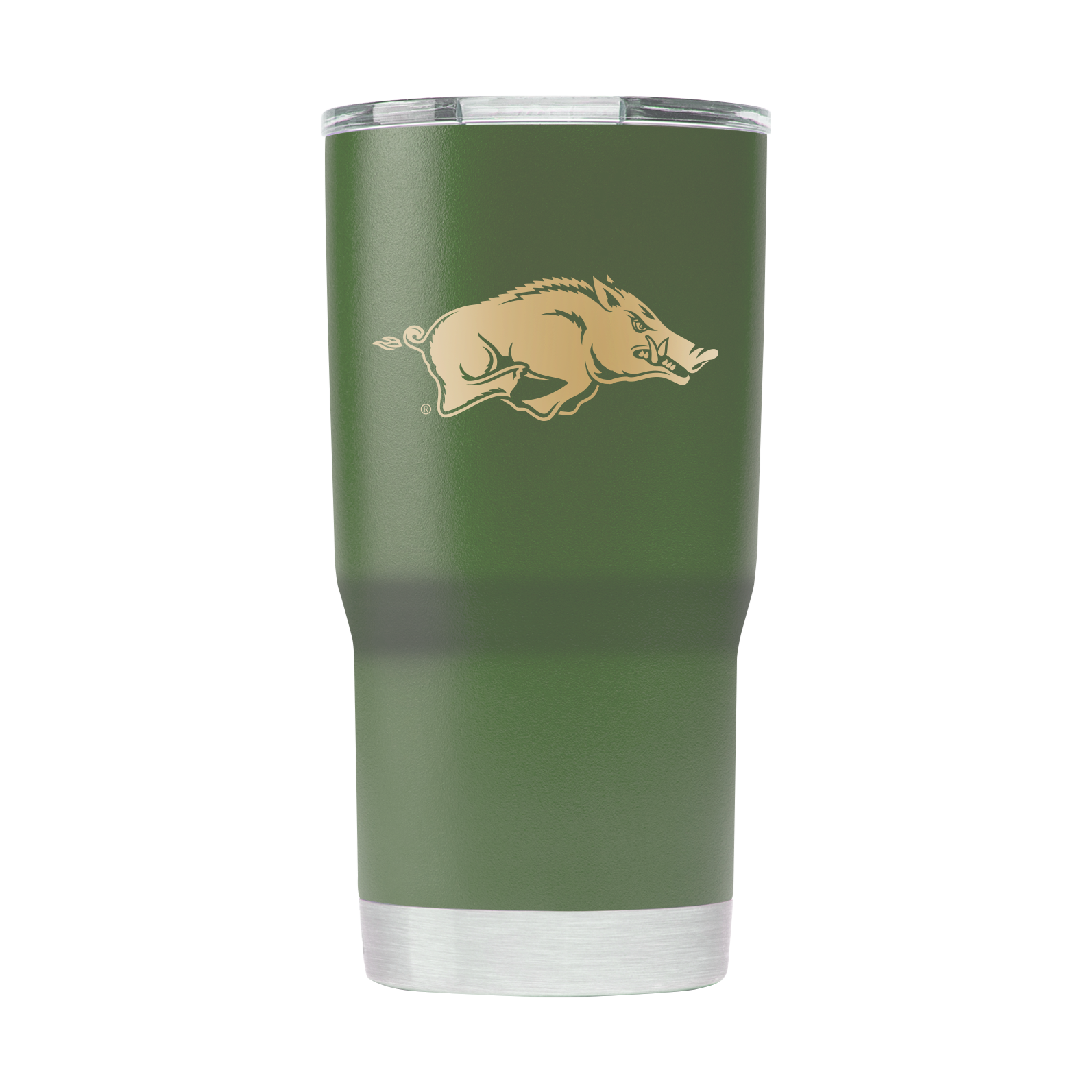 Arkansas 20oz Olive Green Tumbler - American Flag Design