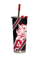 Arkansas College Vault Splatter Straw Tumbler