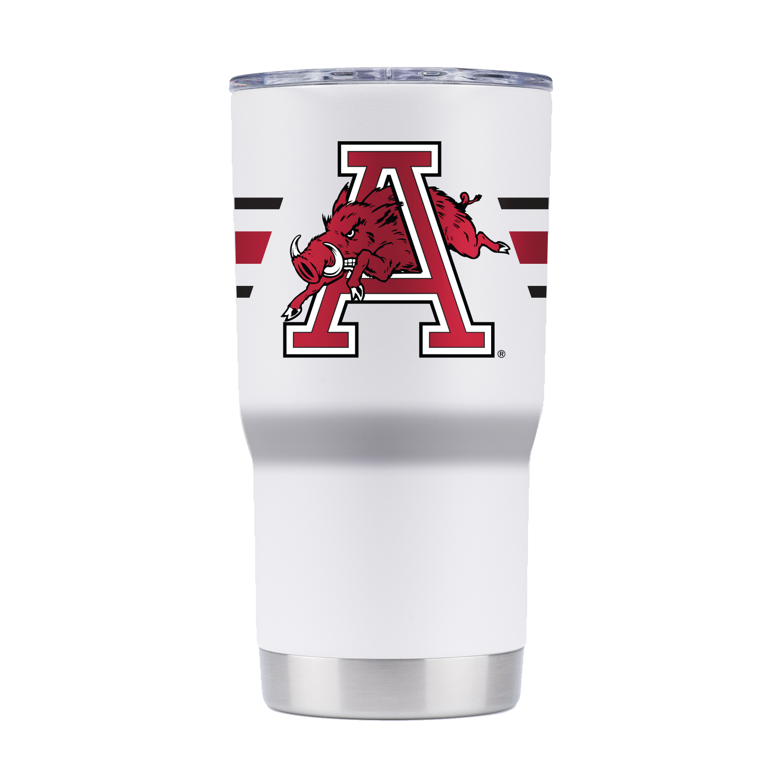 Arkansas 20oz College Vault White Tumbler