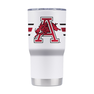 Arkansas 20oz College Vault White Tumbler