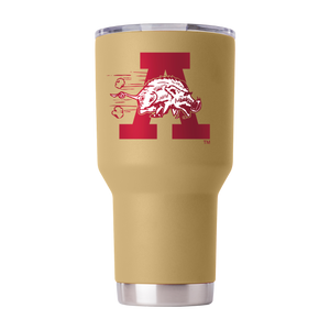 Arkansas 30oz College Vault Gold Tumbler