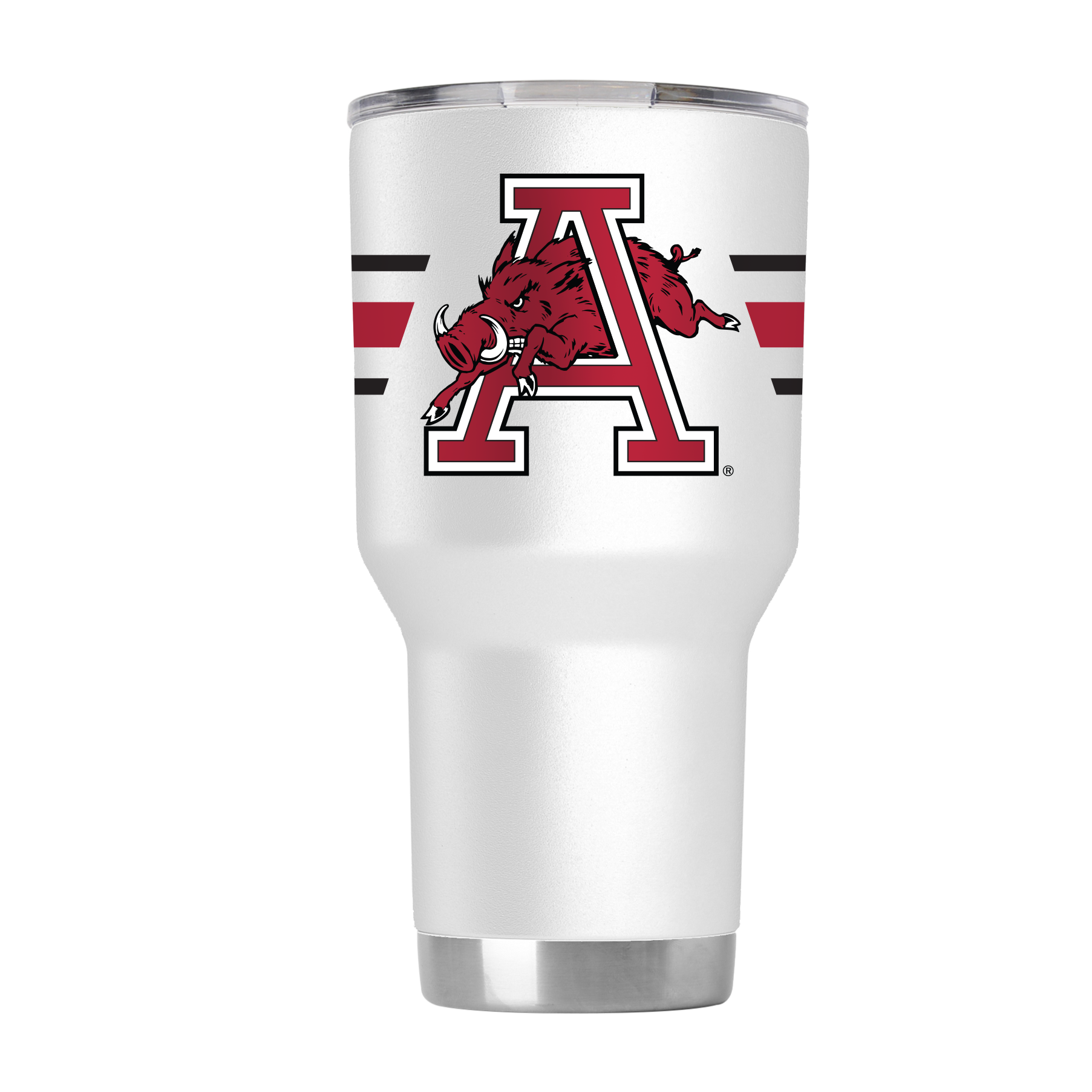 Arkansas 30oz College Vault White Tumbler