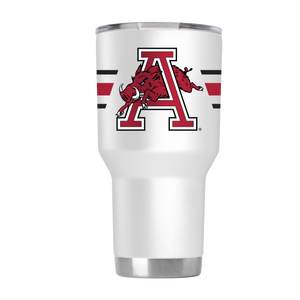 Arkansas 30oz College Vault White Tumbler