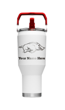 Arkansas 40oz Personalized Laser Etched Carry Tumbler