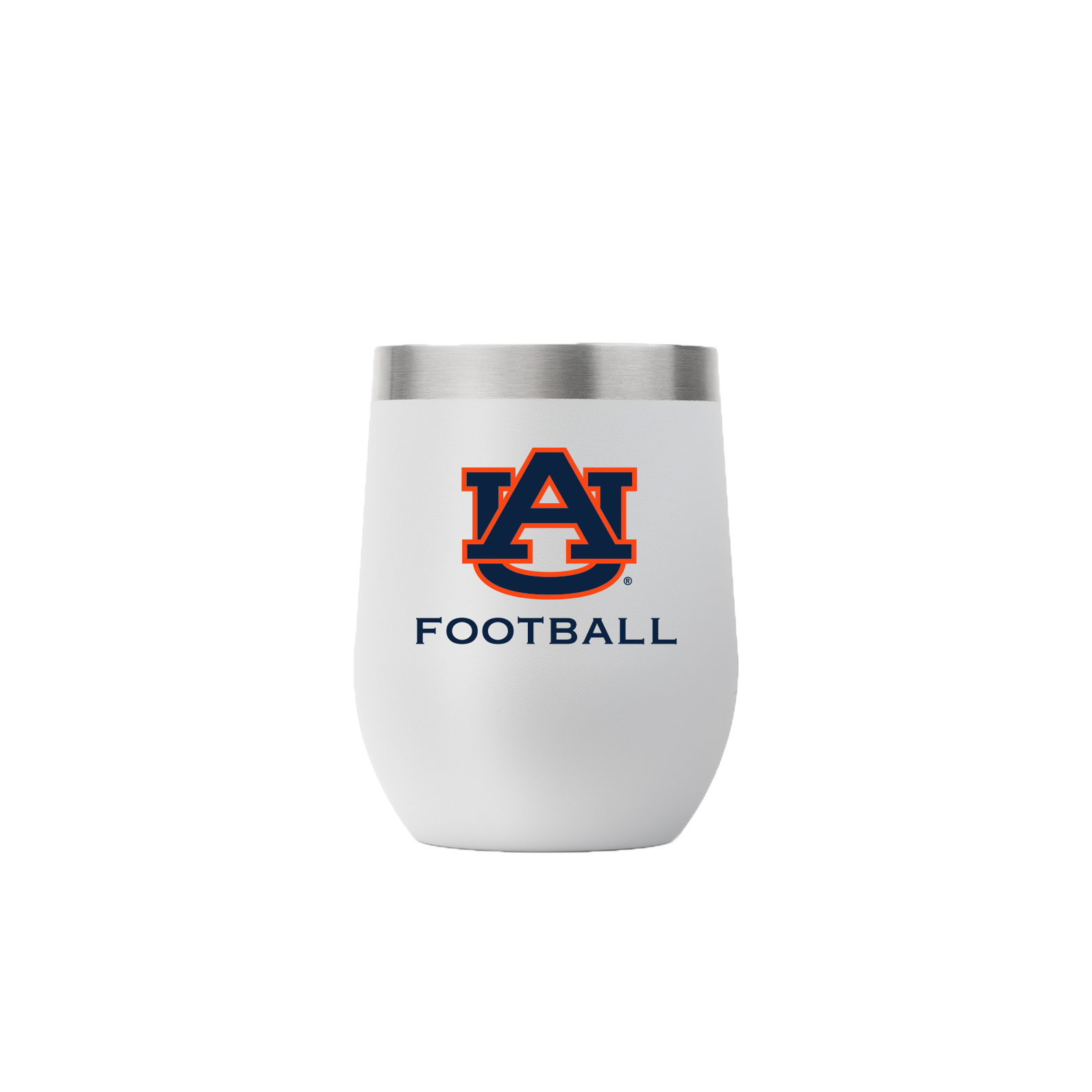 Auburn 12oz Stemless Light Gray Football Tumbler