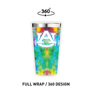 Auburn 16oz Stainless Tie-Dye Pint