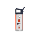 Auburn College Vault 16oz youth bottle by gametimesidekicks showing the full back view with Auburn logo and white color.