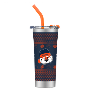 Auburn "Aubie" Straw Tumbler - Christmas Collection