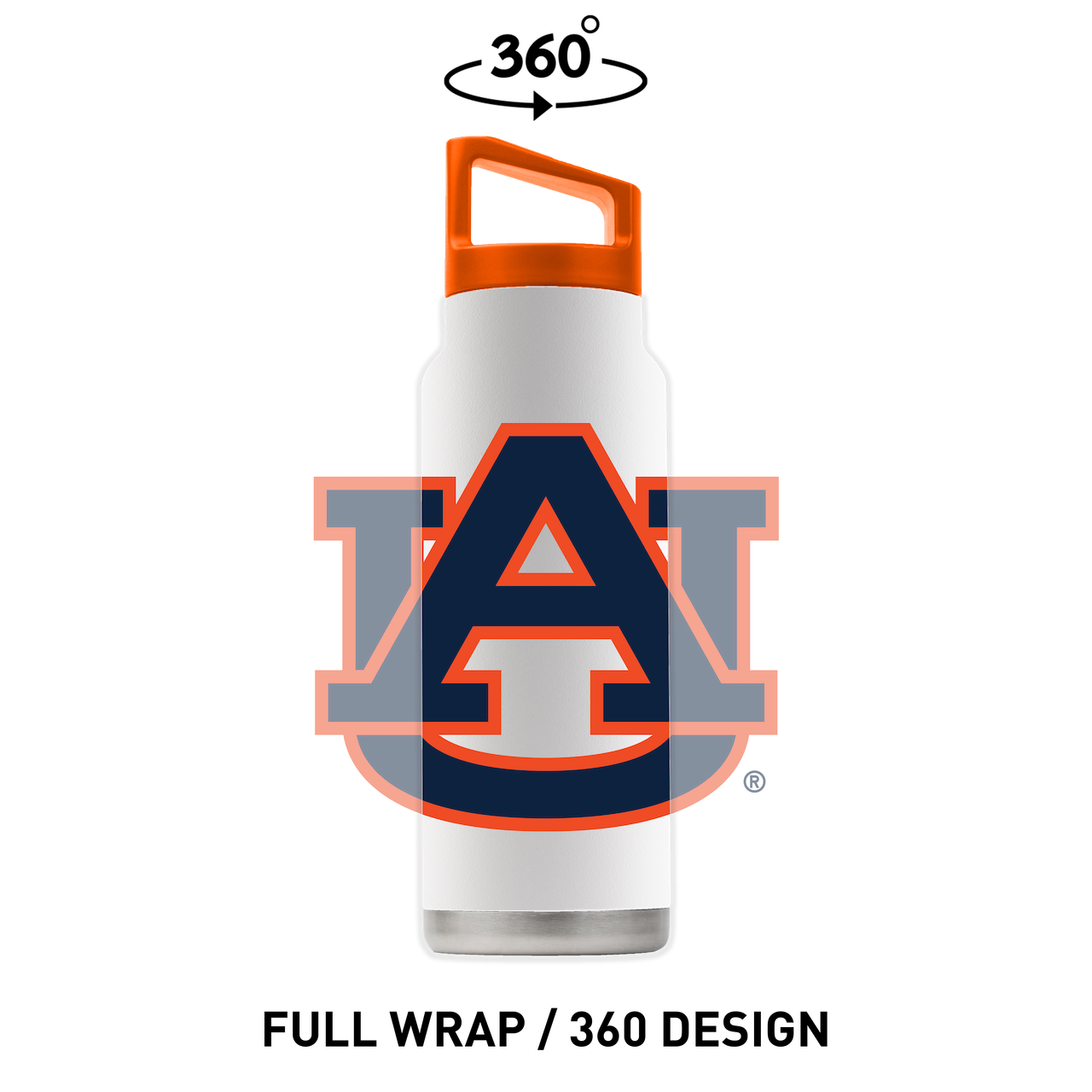 Auburn 40oz White Bottle