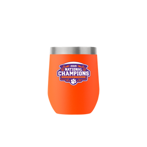 Clemson 12oz Stemless Orange 2019 National Champs Tumbler