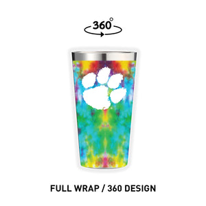 Clemson 16oz Tie-Dye Stainless Pint