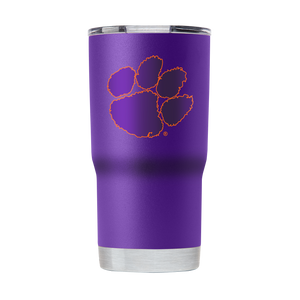 Clemson 20oz Purple Monochromatic Tumbler