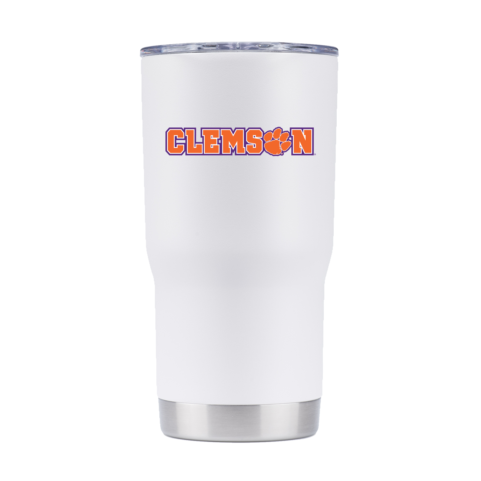 Clemson 20oz White Tumbler