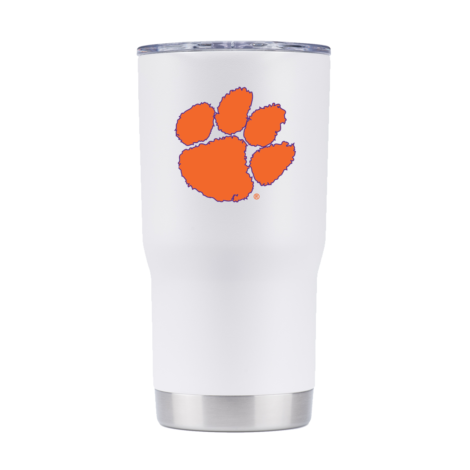 Clemson 20oz White Tumbler