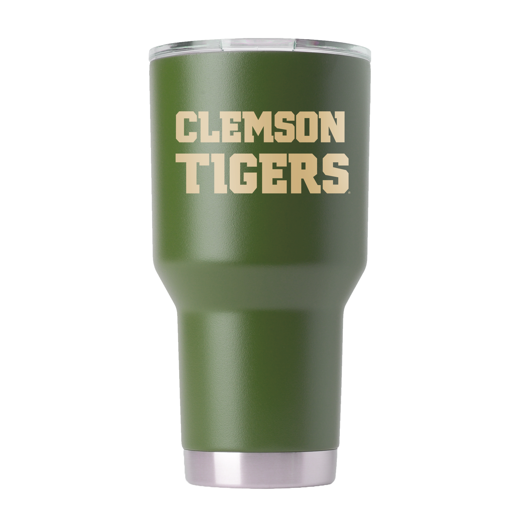 Clemson 30oz Olive Green Tumbler - American Flan Design