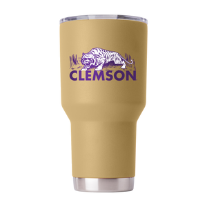 Clemson College Vault 30oz Gold Tumbler