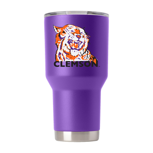 Clemson College Vault 30oz "Clemson Tiger" Tumbler