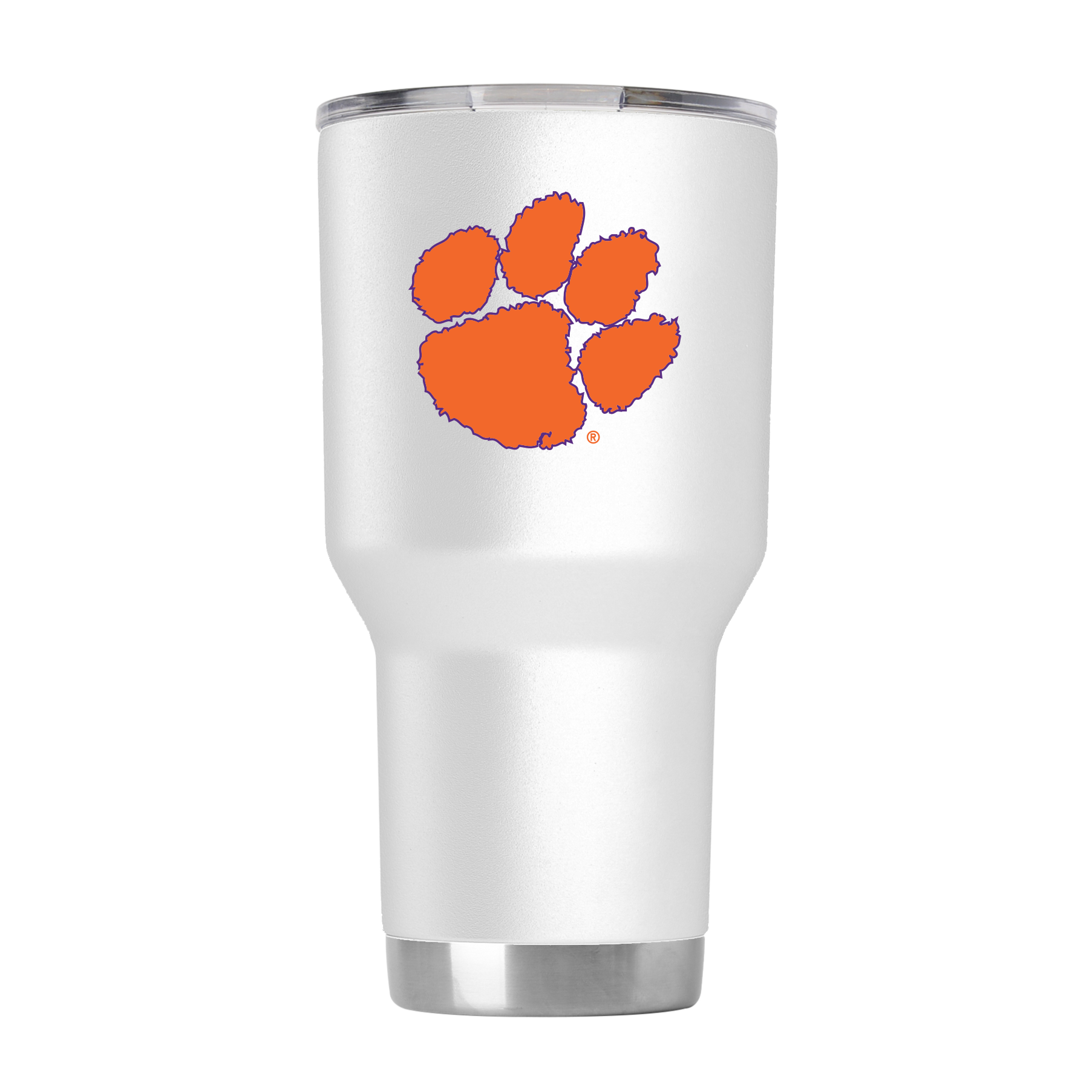 Clemson 30oz White Tumbler