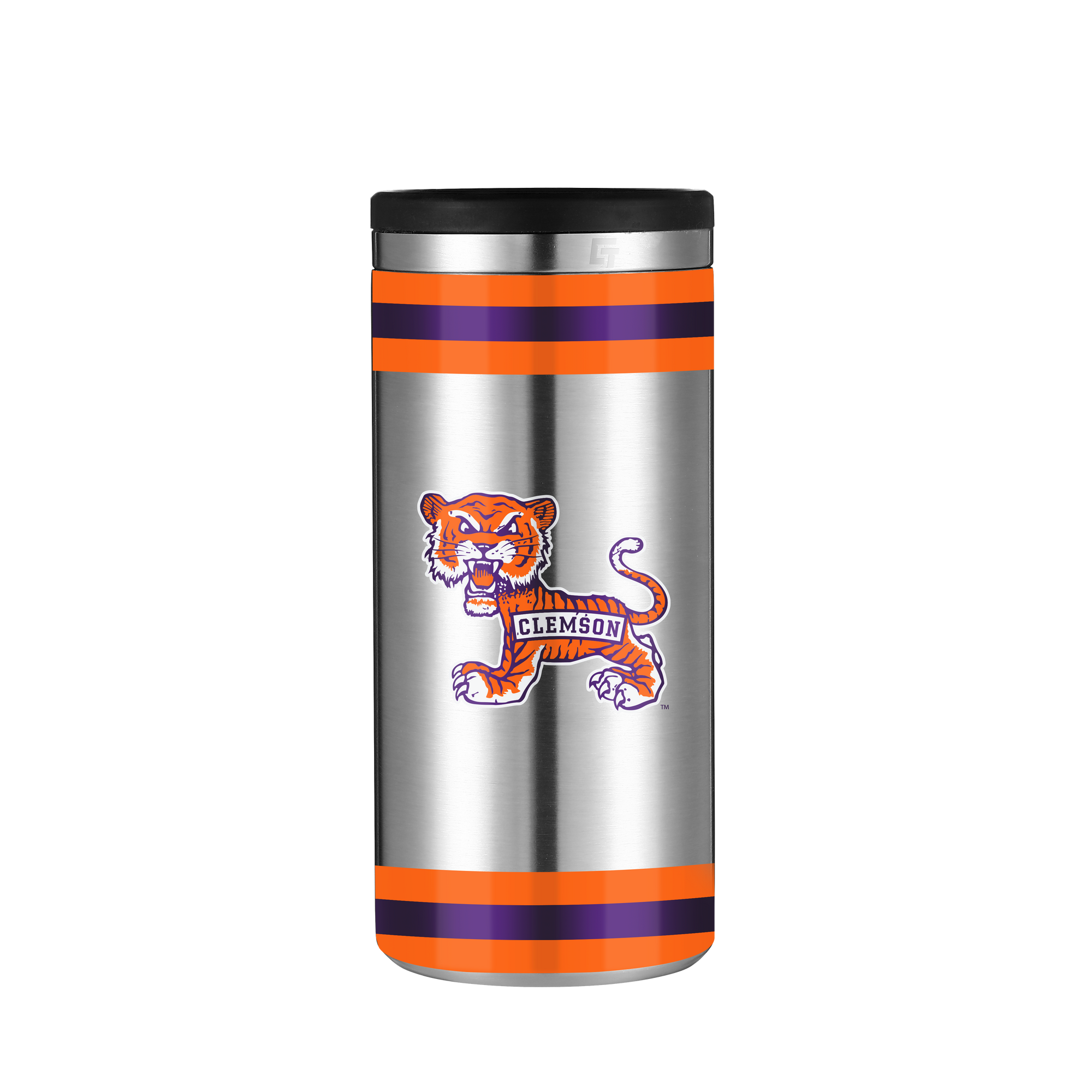 Clemson Vault Collection Stainless Steel Skinny Can Koozie