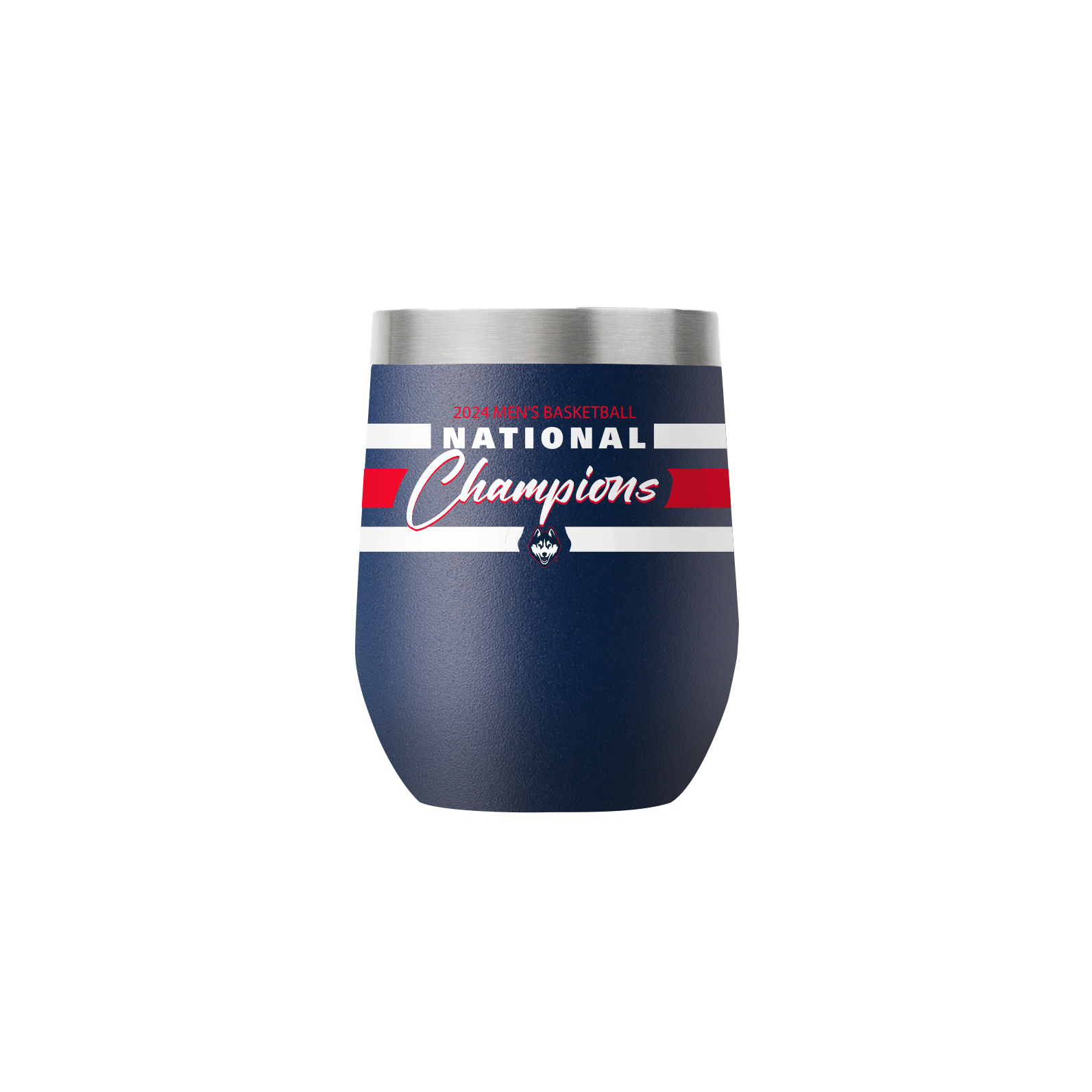 UConn 12oz Stemless Navy Tumbler - 2024 National Champions